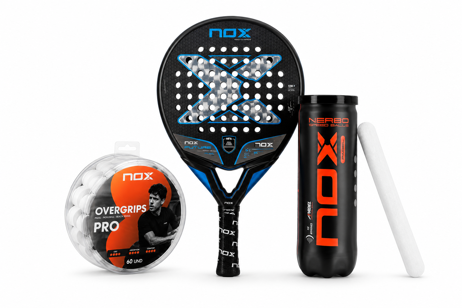 Aloittelijan Padel-paketti — NOX Future + Varusteet