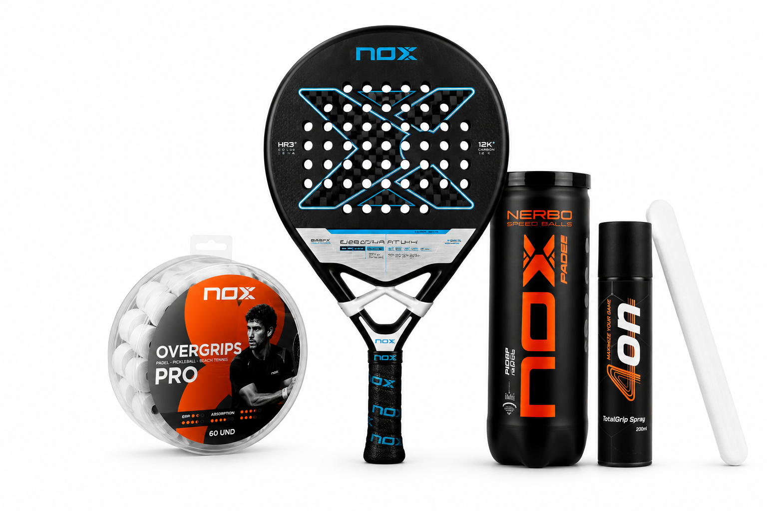 Pelaajan Padel-paketti — NOX Quantum + Varusteet