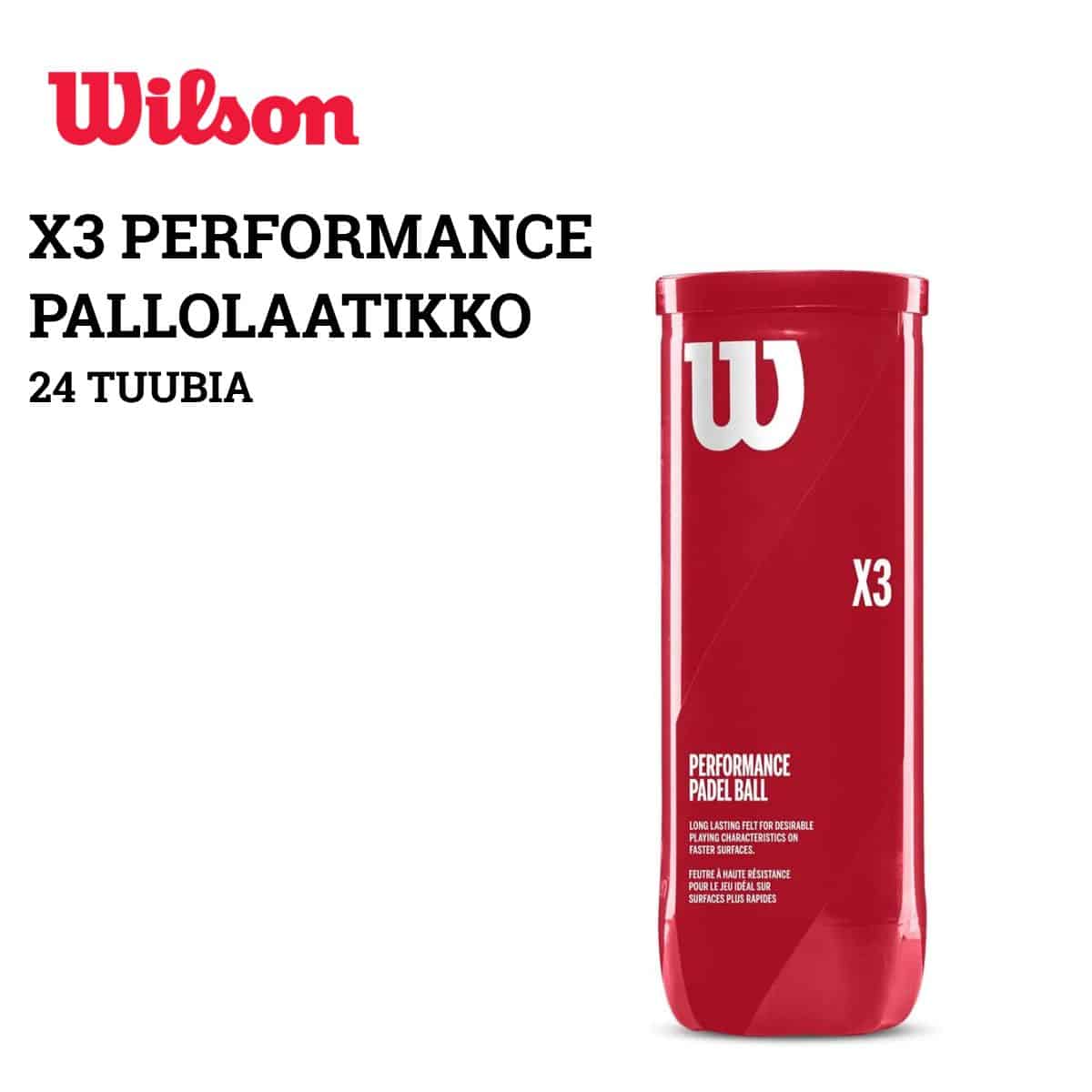 WILSON Performance X3 Pallolaatikko (24kpl)
