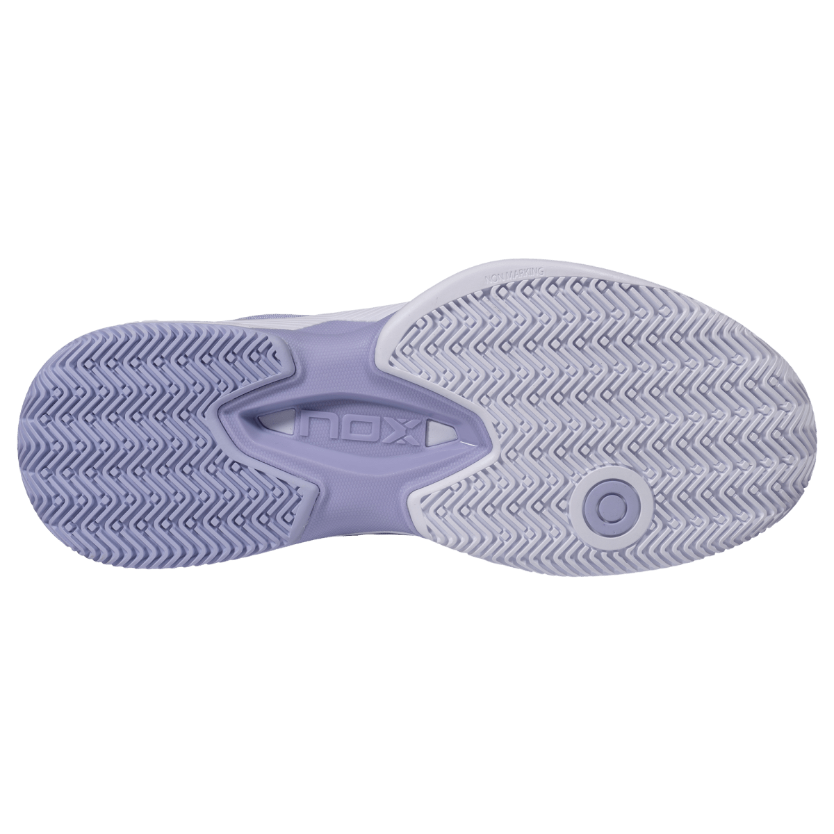 NOX AT10 Pro Purple / White padelkenkä takaa