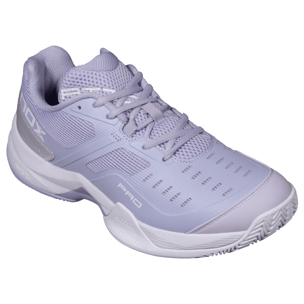 NOX AT10 Pro Purple / White padelkenkä sivulta