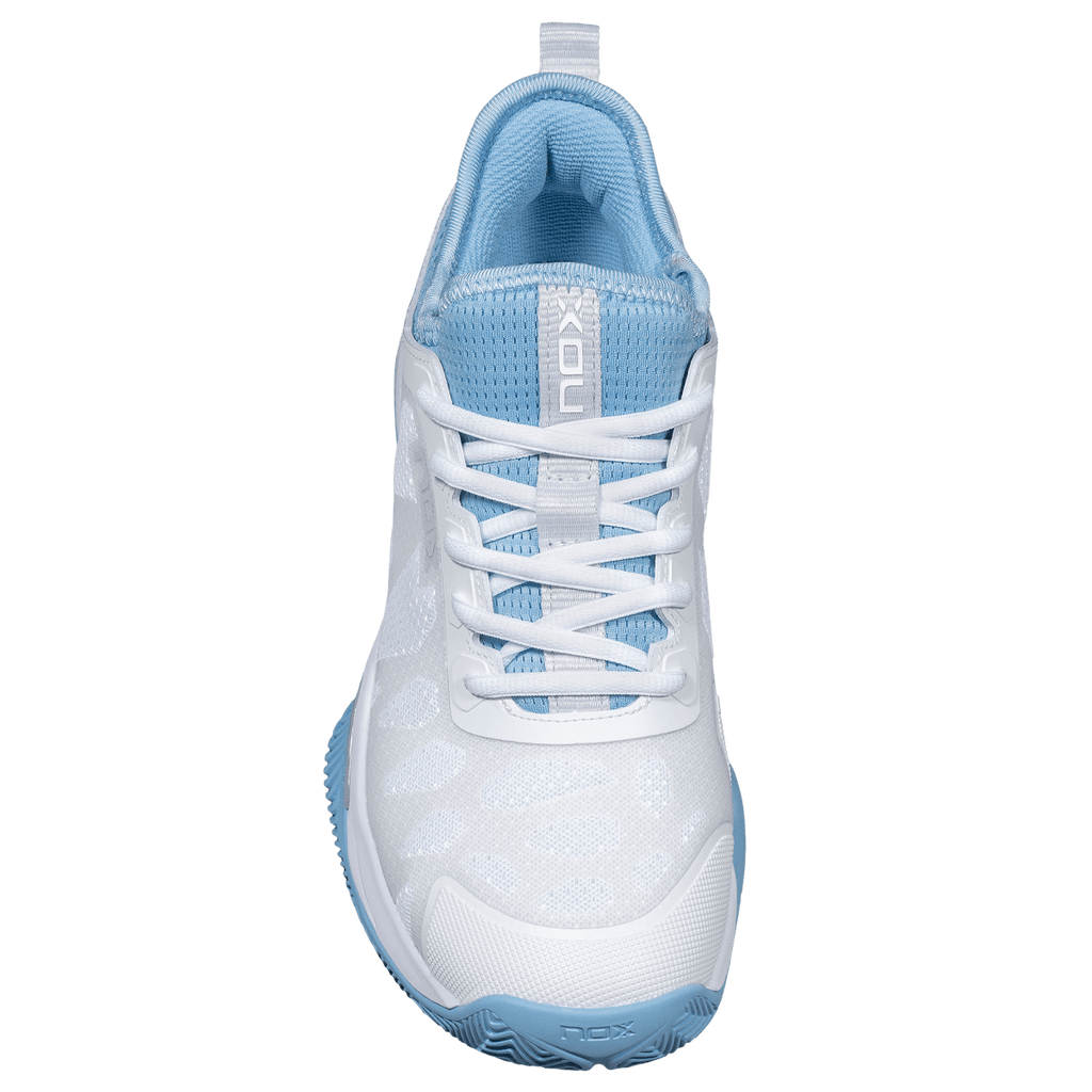 NOX Nerbo White / Dusk Blue padelkenkä pohja