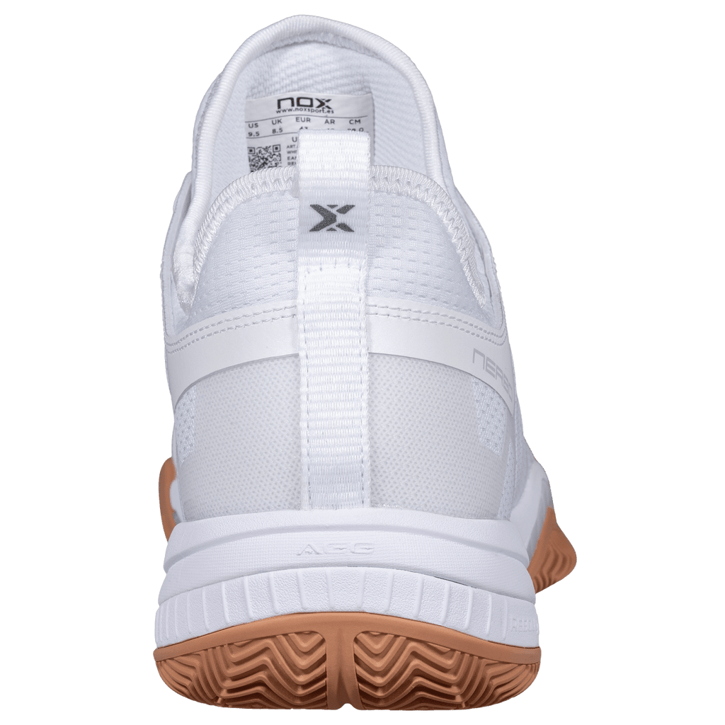 NOX Nerbo White / Gum Rubber padelkenkä pohja