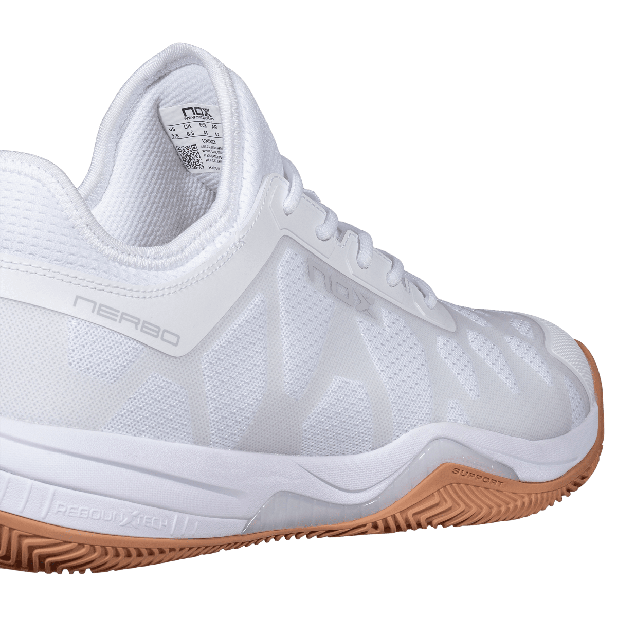 NOX Nerbo White / Gum Rubber padelkenkä yksityiskohta