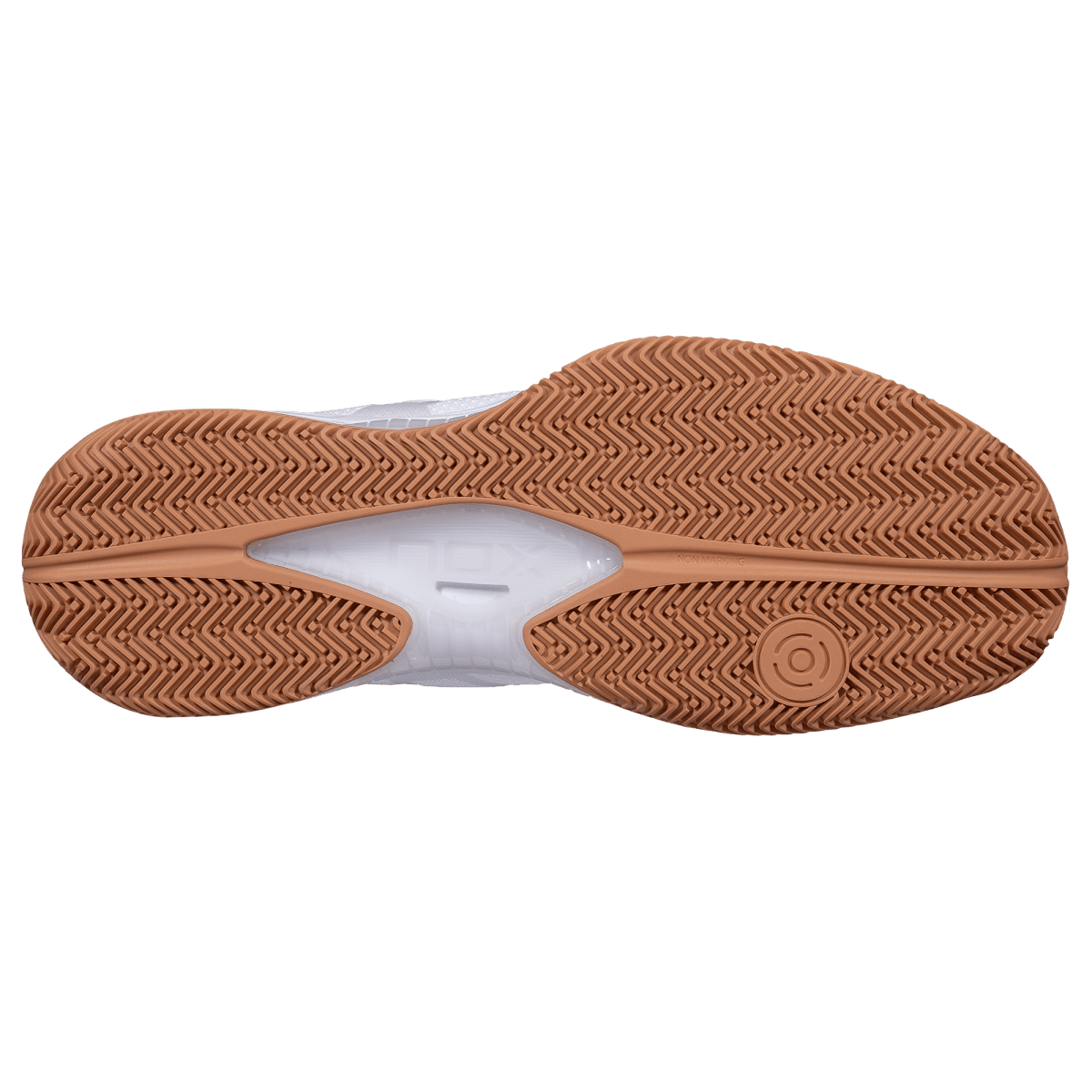 NOX Nerbo White / Gum Rubber padelkenkä takaa